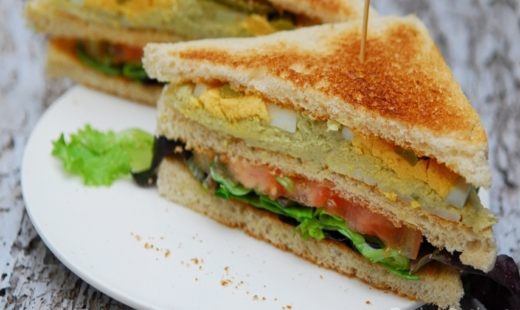 Receta sandwich vegetal de pollo