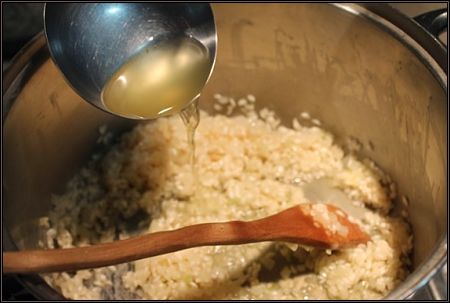 Risotto de limón con camarones